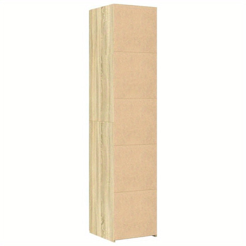 Europees Eikenkast Highboard – Kast – Dressoir – Opbergmeubel – Bergkast – Massief Hout & Kurk – 2 Laden en 2 Open Vakken – Compact 40x42,5x185 cm – Modern Minimalistisch Design