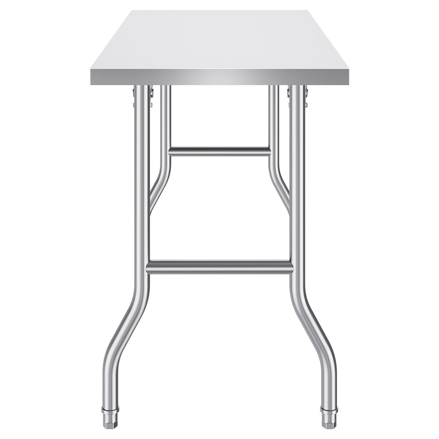 Werktafel – RVS Werkbank – RVS Tafel – Keukentafel – Werkbank Inklapbaar – Roestvrij Staal 201 – 122x61 cm – Draagvermogen 100 kg