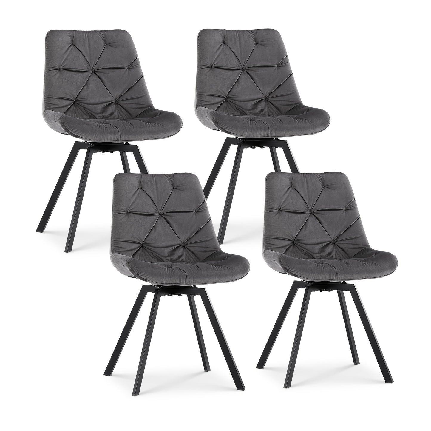 Eetkamerstoelen – Stoelen – Kuipstoelen – Bureaustoelen – Design Stoelen – Draaibaar 360° – Ergonomisch Met Fluwelen Bekleding