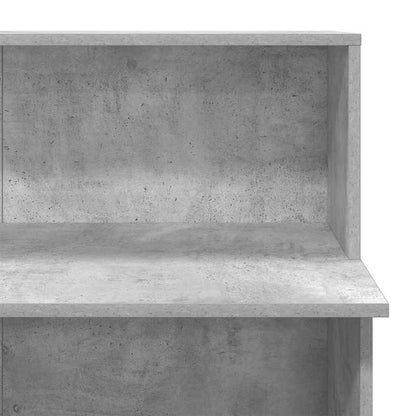 Reception Desk Made of Concrete in Gray, Measuring 100X50X103.5 Cm, Constructed from Durable Wood Material.
