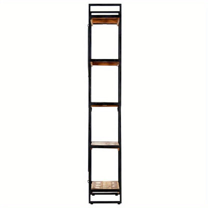 Boekenkast – Boekenrek – Vakkenkast – Opbergkast – Stellingkast – Massief Gerecycled Hout – 5 Planken – 60x30x180 cm – Staand Model
