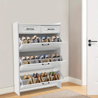 Schoenenkast – Schoenenrek – Schoenopberger – Schoenenkast – Schoenenorganizer – Wit – Ultra-Dunne Slanke Kast – 16-20 Paar Schoenen Capaciteit