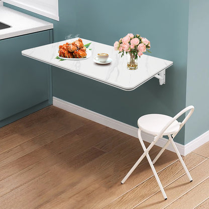 Wandklaptafel – Klaptafel – Muurtafel – Opklapbare Tafel – Ruimtebesparende Tafel – 80x40 cm – Hoogwaardig Wit Hout – Eenvoudige Montage