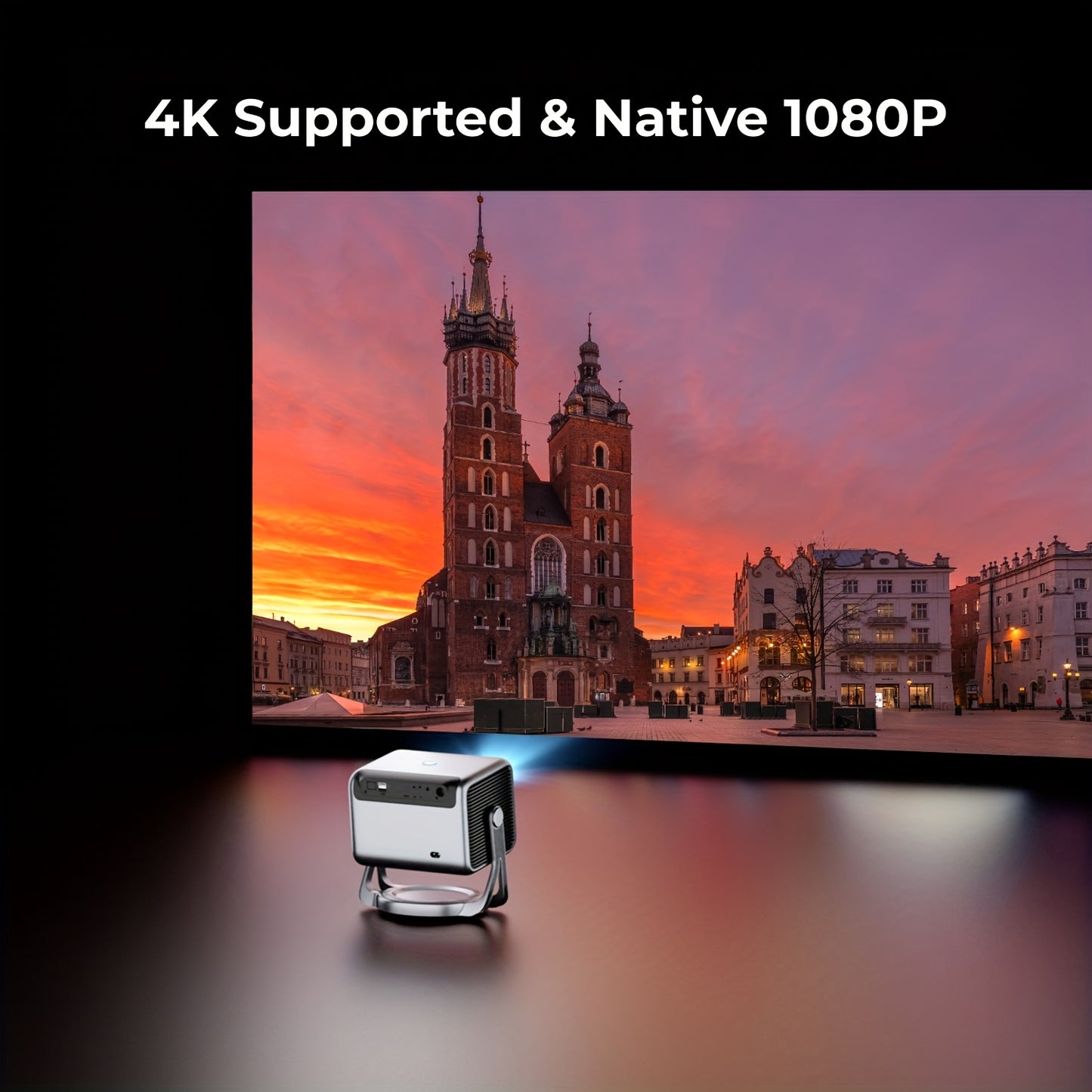 Beamer – Projector – Mini Beamer – Home Cinema – Smart Projector – Android TV 11.0 – 600 ANSI Lumen – Native 1080P Full HD