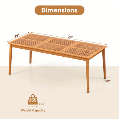 Picknicktafel – Tuintafel – Buitenmeubel – Bistrotafel – Tuinbank – Acaciahout – 8 Personen – Parasolgat 4,98 cm