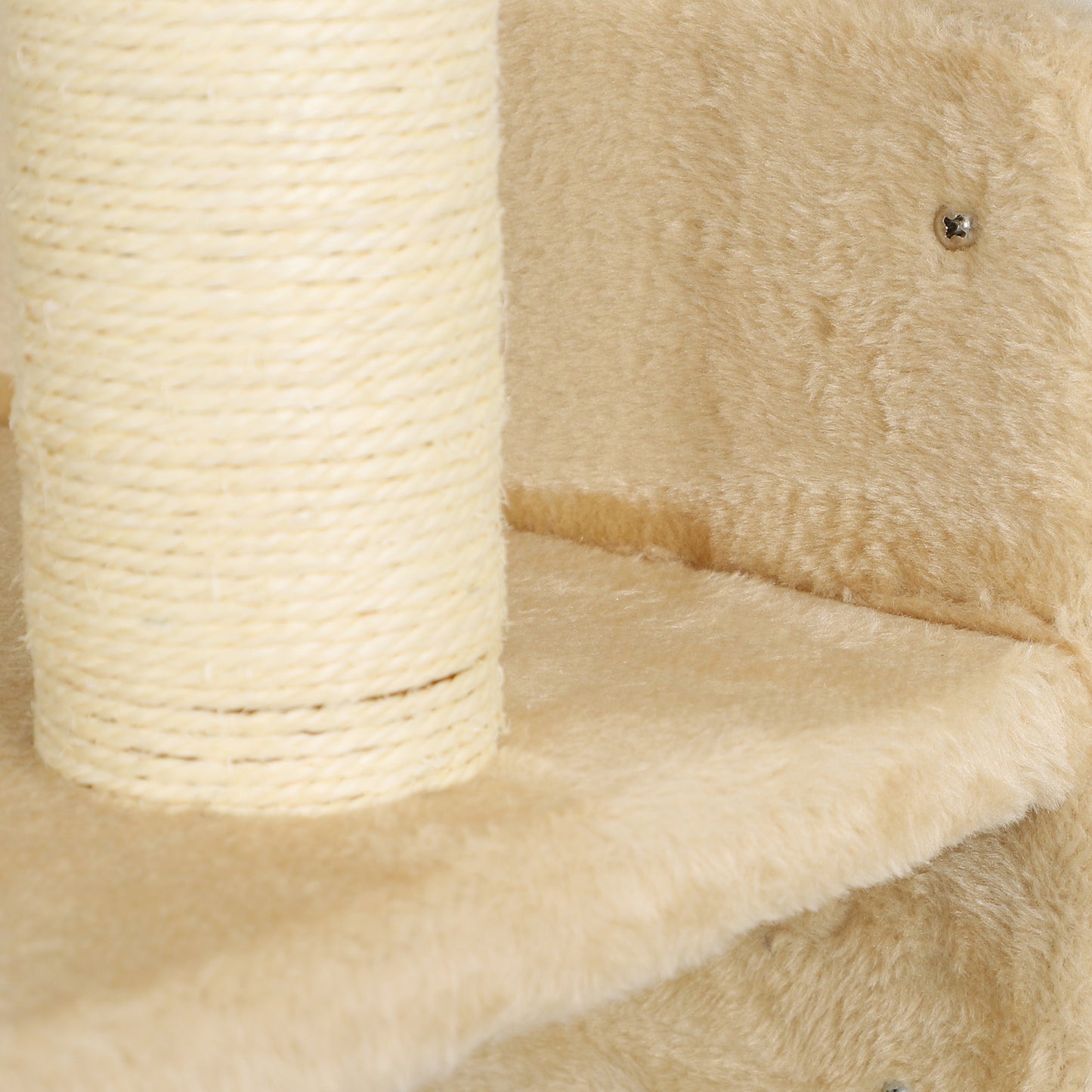 Krabpaal – Kattenboom – Kattenmeubel – Klimwand – Krabwand – Muurbevestigd – Ruimtebesparend Ontwerp – 110x56x73 cm – Sisal Krabpalen – Beige