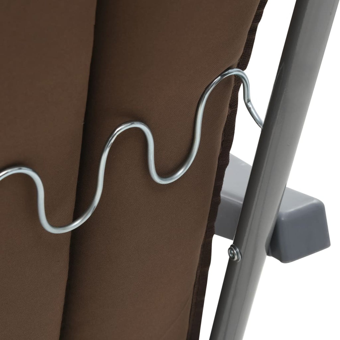 Stoelen – Tuinstoelen – Klapstoelen – Lounge Stoelen – Relaxstoelen – Verstelbare Rugleuning – Gepoedercoat Stalen Frame – Set Van 2 Met Kussens En Hoofdsteun – Bruin – Comfortabel En Stevig