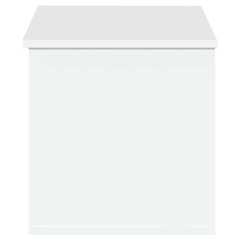 White Modern Minimalist Wooden Storage Box with Open Lid - Large Rectangular Organizer Chest for Bedroom, Living Room, Home Office - Sturdy Wooden Construction, Space-Saving Design, Multi-Purpose Furniture for Clothes, s