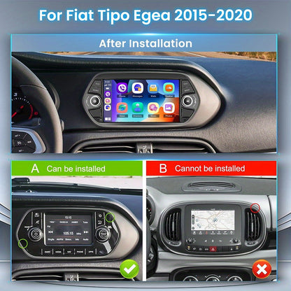 Android Autoradio Fiat Tipo Egea – Multimedia Systeem – Touchscreen Radio – Navigatie Stereo – CarPlay Android Auto – 7 Inch Full HD – Draadloos CarPlay & Achteruitrijcamera