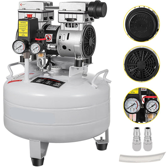 Luchtcompressor – Olievrij – Stil – Compact – Draagbaar – 30 Liter Tank – 850W Krachtige Motor - QUORE
