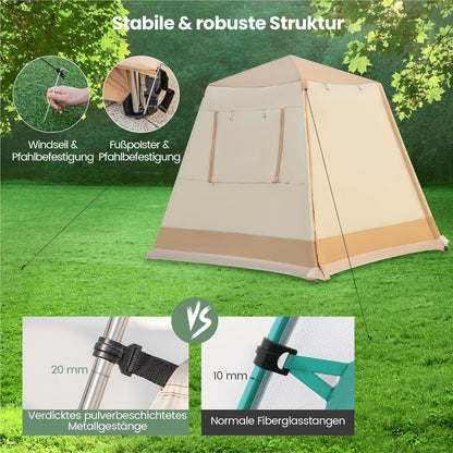 Gezinstent – Kampeertent – Tunnel Tent – Familietent – Outdoor Tent – Voor 4-6 Personen – Waterdicht Met UV Bescherming 50+
