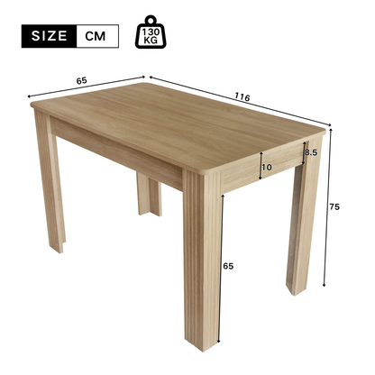 Eettafel – Eetkamertafel – Keukentafel – Tafel – Tafeltje – Rechthoekig – Natuurlijk Eikenhout – Stevige Vierpoot – Minimalistisch Design
