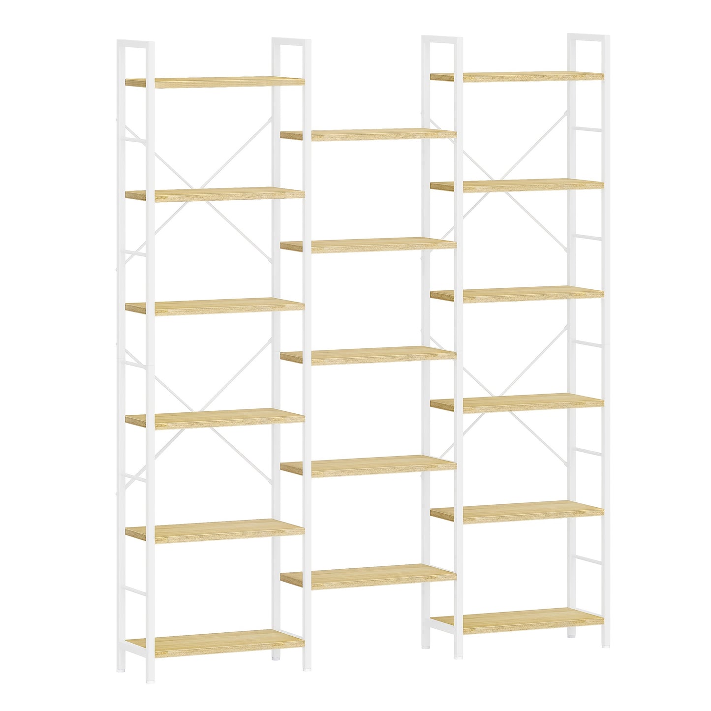 Boekenkast – Boekenrek – Opbergkast – Vakkenkast – Stellingkast – Extra hoog met 17 verstelbare planken – Stevige constructie van hardhout en spaanplaat met 340 kg draagkracht