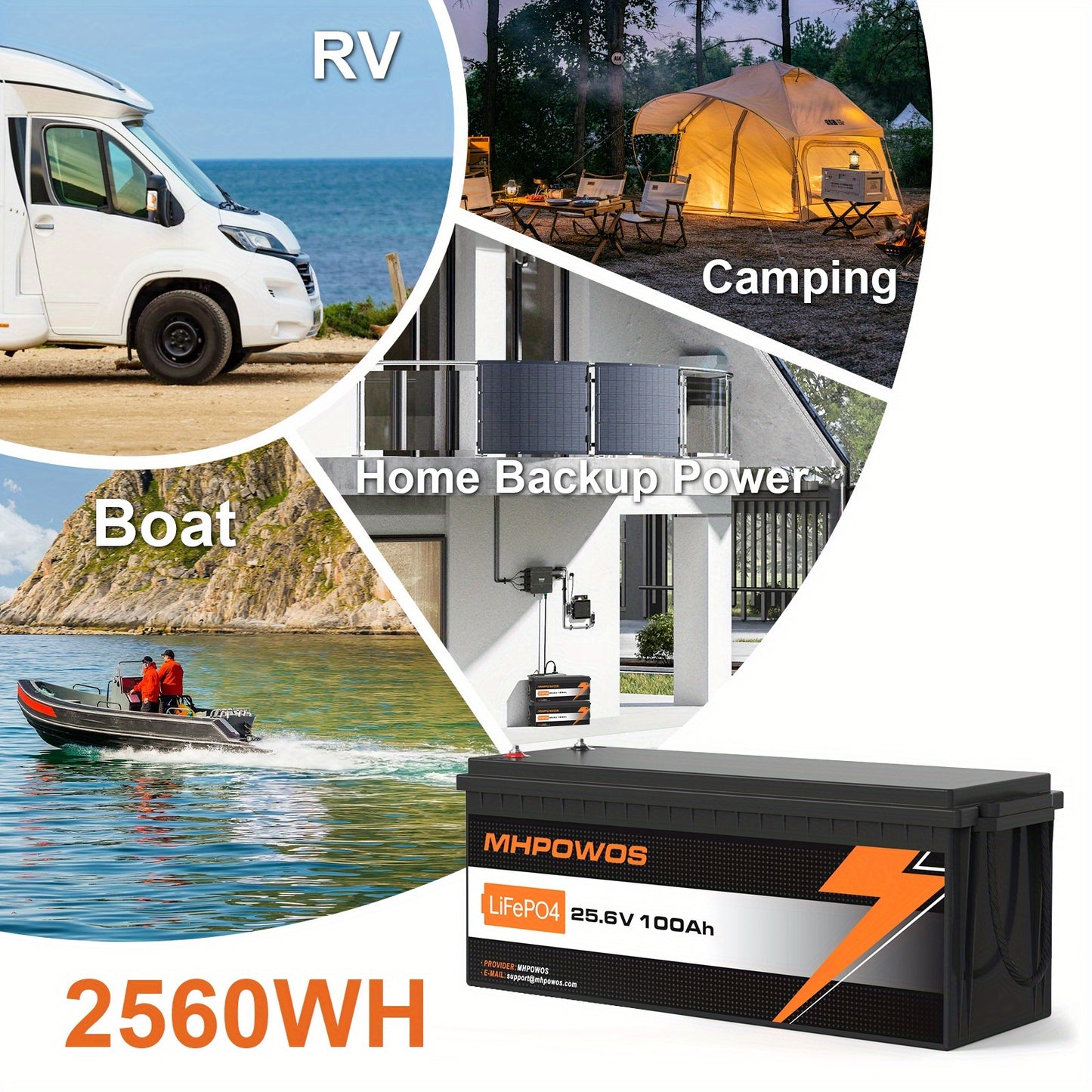 Accu – Lithium Accu – Batterij – Stroomvoorziening – Energieopslag – 25,6V 100Ah – Onderhoudsvrij – Overlaadbescherming en Geschikt voor Lage Temperatuur
