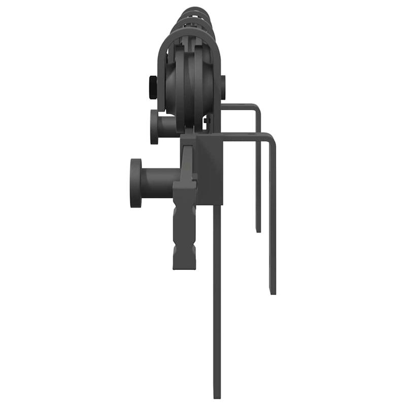 Schuifdeursysteem – Schuifdeur Systeem – Schuifdeurbeslag – Barn Deur Set – Railsysteem – Zwaar Stalen Constructie – 200 cm Zwarte Rail – Stevig & Soepel Schuivend