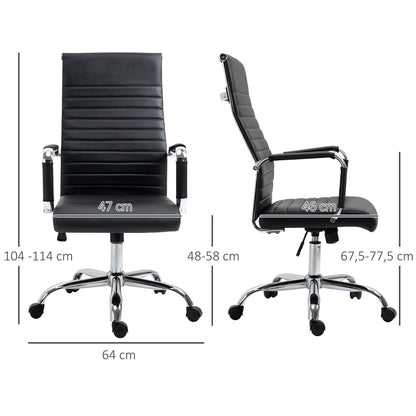 Bureaustoel – Office Chair – Kantoorstoel – Draaistoel – Ergonomische Stoel – Verstelbare Zithoogte – PU Kunstleer Met Foam Vulling
