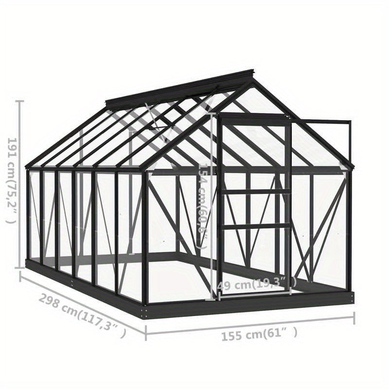 Kweekkas – Tuinkas – Broeikas – Serre – Kas – Aluminium Frame – UV-bestendige Polycarbonaat Panelen – Groot Walk-In Ontwerp – Ventilatiesysteem