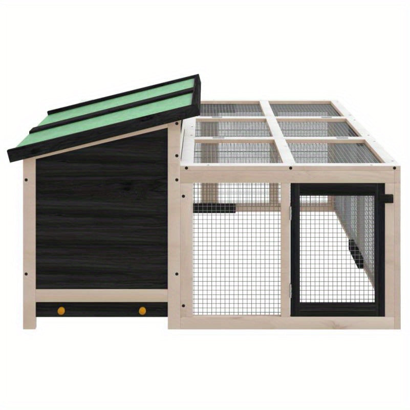 Konijnenhok – Konijnenkooi – Knaagdierenhok – Dierenverblijf – Buitenhok – Massief Grenenhout – 144x123x67,5 cm – Duurzaam en Weerbestendig
