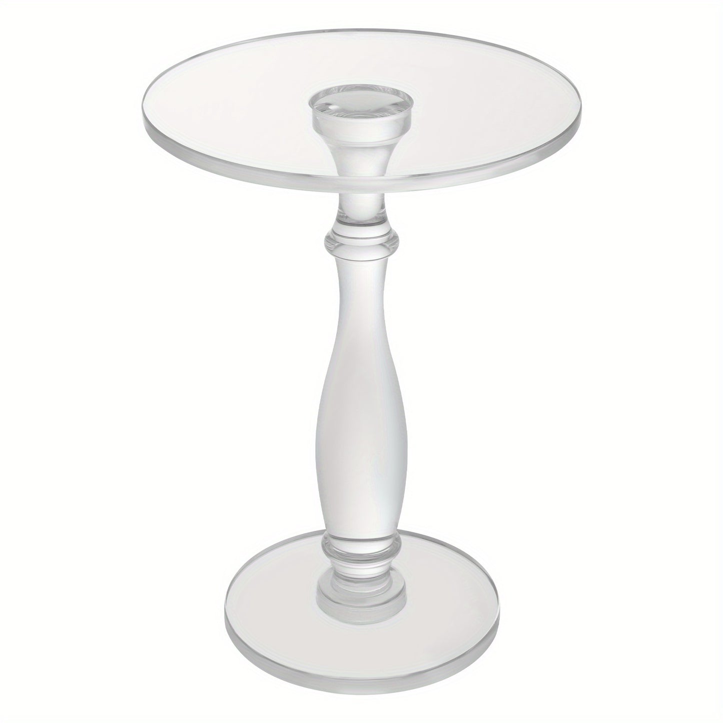 Moderne Rond Tafel – Salontafel – Bijzettafel – Lounge Tafel – Koffietafel – Transparant Acryl – Sterk 39,9 KG Draagvermogen – Ruimtebesparend & Makkelijk In Elkaar Te Zetten