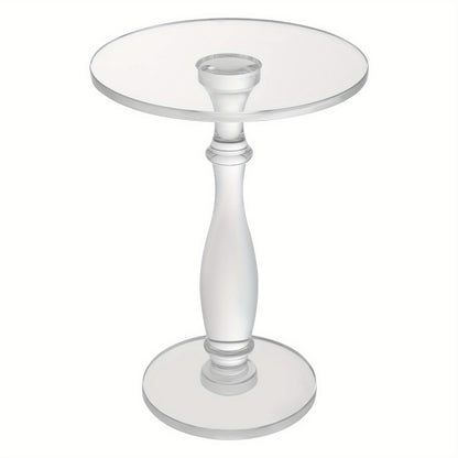 Moderne Rond Tafel – Salontafel – Bijzettafel – Lounge Tafel – Koffietafel – Transparant Acryl – Sterk 39,9 KG Draagvermogen – Ruimtebesparend & Makkelijk In Elkaar Te Zetten