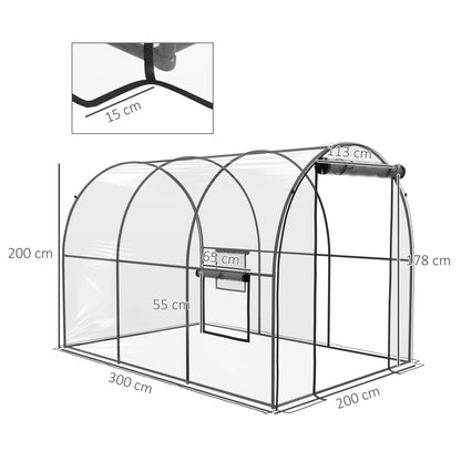 Tuinkas – Kweekkas – Serre – Plantenkas – Groentekas – Transparant – Versterkt Stalen Frame – 6 m² Oppervlakte