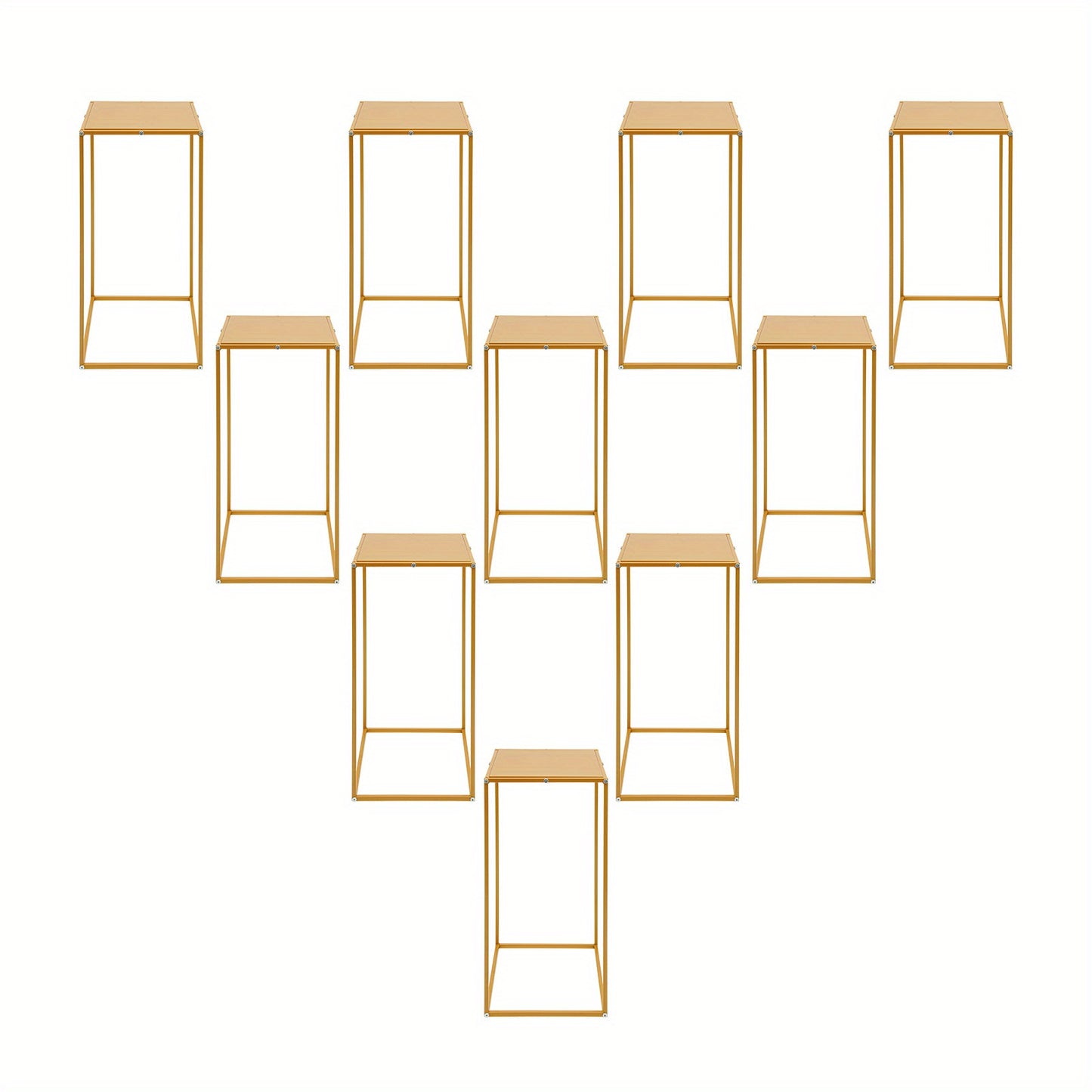 Wedding Flower Stand, Geometric Metal Flower Stand, Rectangle Flower Holder, Venue Decoration Setup, Tabletop Flower Arrangement, Rectangle Vase Stand, Rectangular Metal Frame, Heavy-Duty Stand, Rust-Resistant Metal