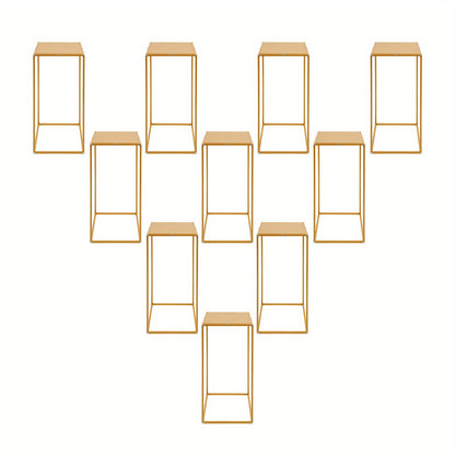 Wedding Flower Stand, Geometric Metal Flower Stand, Rectangle Flower Holder, Venue Decoration Setup, Tabletop Flower Arrangement, Rectangle Vase Stand, Rectangular Metal Frame, Heavy-Duty Stand, Rust-Resistant Metal