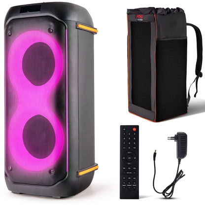 Bluetooth Speaker – Draadloze Speaker – Party Speaker – Karaoke Speaker – PA Speaker – 160W Krachtig Geluid – Inclusief Draagtas 30x30x67 cm