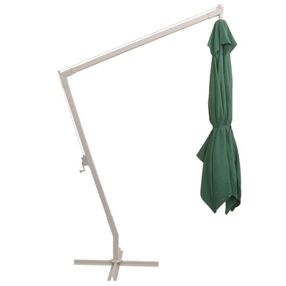 Zweefparasol – Hangende Parasol – Tuinparasol – Buitenparasol – Schaduwparasol – UV-bestendig Polyester – Aluminium Frame 300x300 cm – Groen