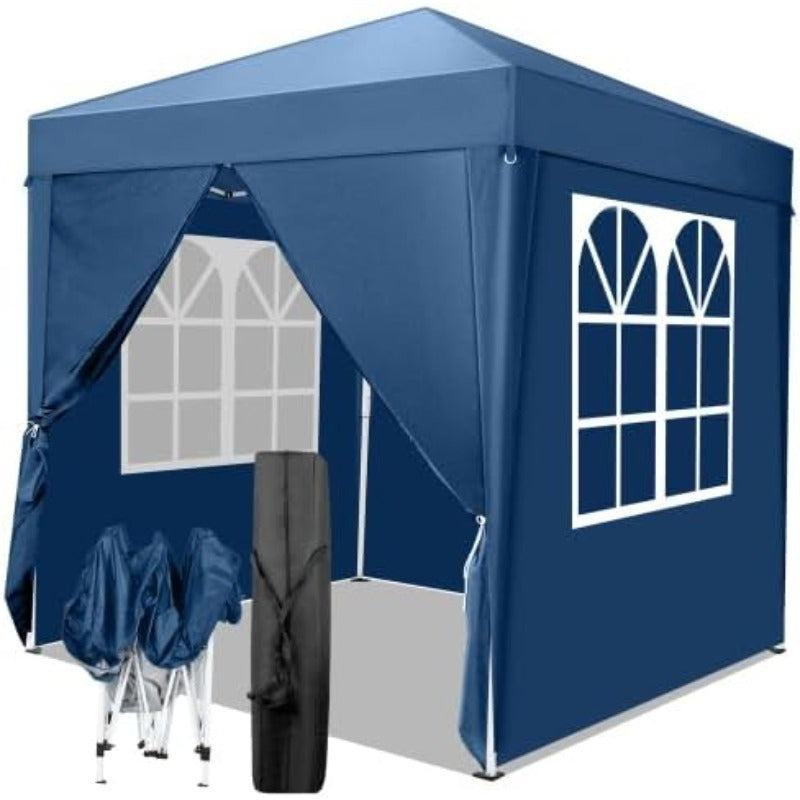 Partytent – Tuinent – Paviljoen – Easy-Up Tent – Vouwtent – 3x3 m – Waterdicht Oxford Doek – Wit Gepoedercoat Stalen Frame