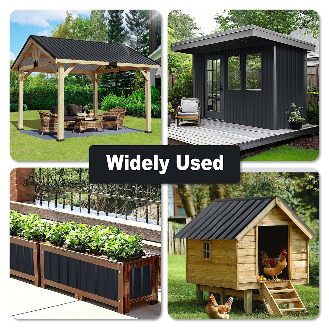 36pcs Roof panels, Trapezoidal Metal Sheet, 115 x 45 cm each,18 m² Roof Sheet for Roofing Sheets, Removable,Tool Sheds, Temporary, Garden Sheds