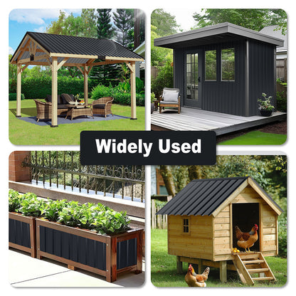 36pcs Roof panels, Trapezoidal Metal Sheet, 115 x 45 cm each,18 m² Roof Sheet for Roofing Sheets, Removable,Tool Sheds, Temporary, Garden Sheds