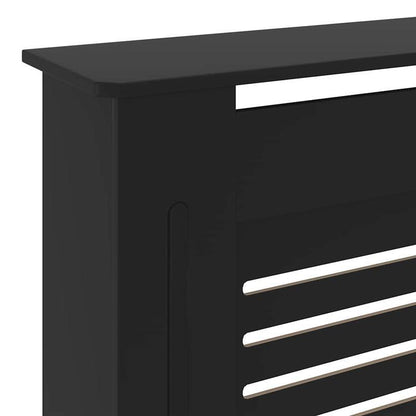 Radiatorombouw – Radiatoromkasting – Radiatorbekleding – Verwarmingsombouw – Ombouw Verwarming – Zwart Hout – 205 cm Hoog – Inclusief Extra Plankjes