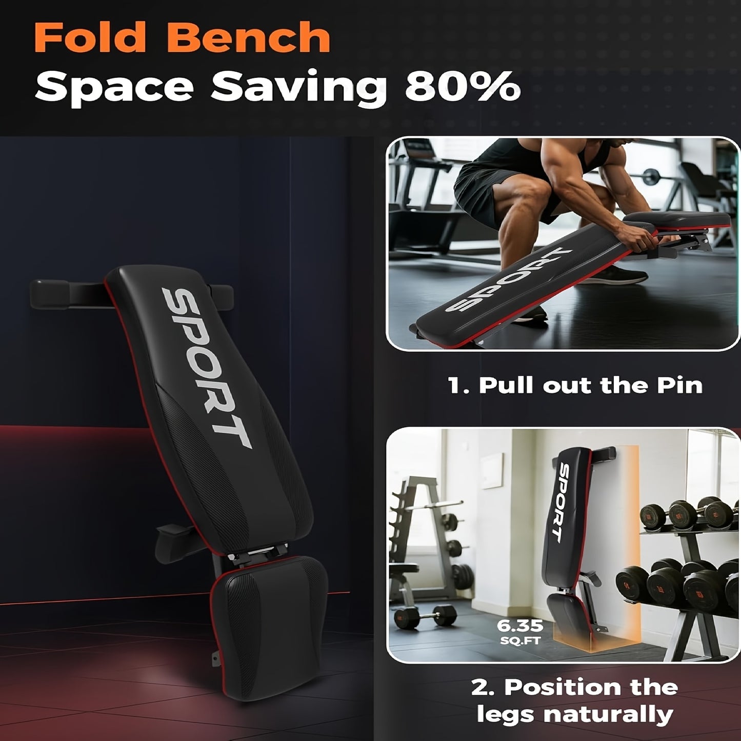 Verstelbare Krachtbank – Fitnessbank – Gewichtbank – Trainingsbank – Bench Press Bank – Inklapbaar – 5-Standen Rugleuning – Draagkracht 299 kg