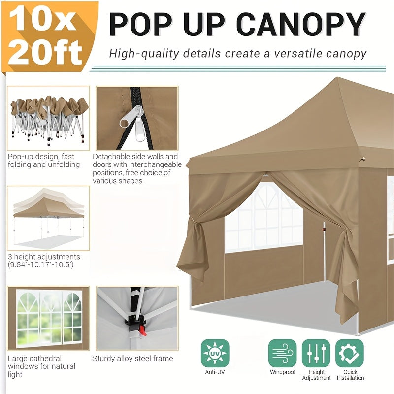 Partytent – Paviljoen – Feesttent – Tuintent – Opvouwbare Tent – Donkerblauw – 3x6 Meter – UV 50+ Bescherming – 6 Zijwanden - QUORE