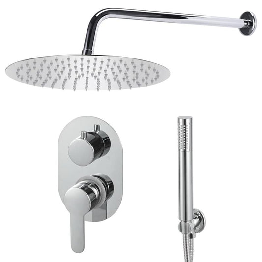 Doucheset – Douchesysteem – Regendouche – Douchekop – Handdouche – RVS 201 Roestvrij Staal – Hoofddouche 30x30 cm