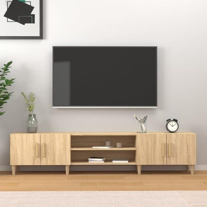 TV-meubel – TV-kast – TV-meubelkast – TV-meubel hout – TV-dressoir – Sonoma eiken – Houtcomposiet MDF – 180x31,5x40 cm – Duurzaam en onderhoudsvriendelijk