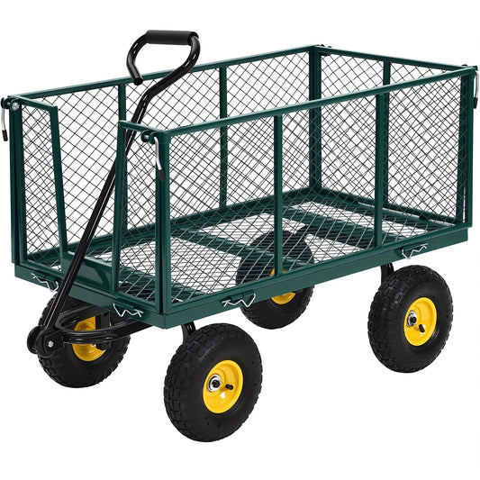 Tuinkar – Kruiwagen – Transportkar – Tuinwagen – Zwaar beladen kar – 500 kg Draagvermogen – Staalframe Met Pneumatische Banden