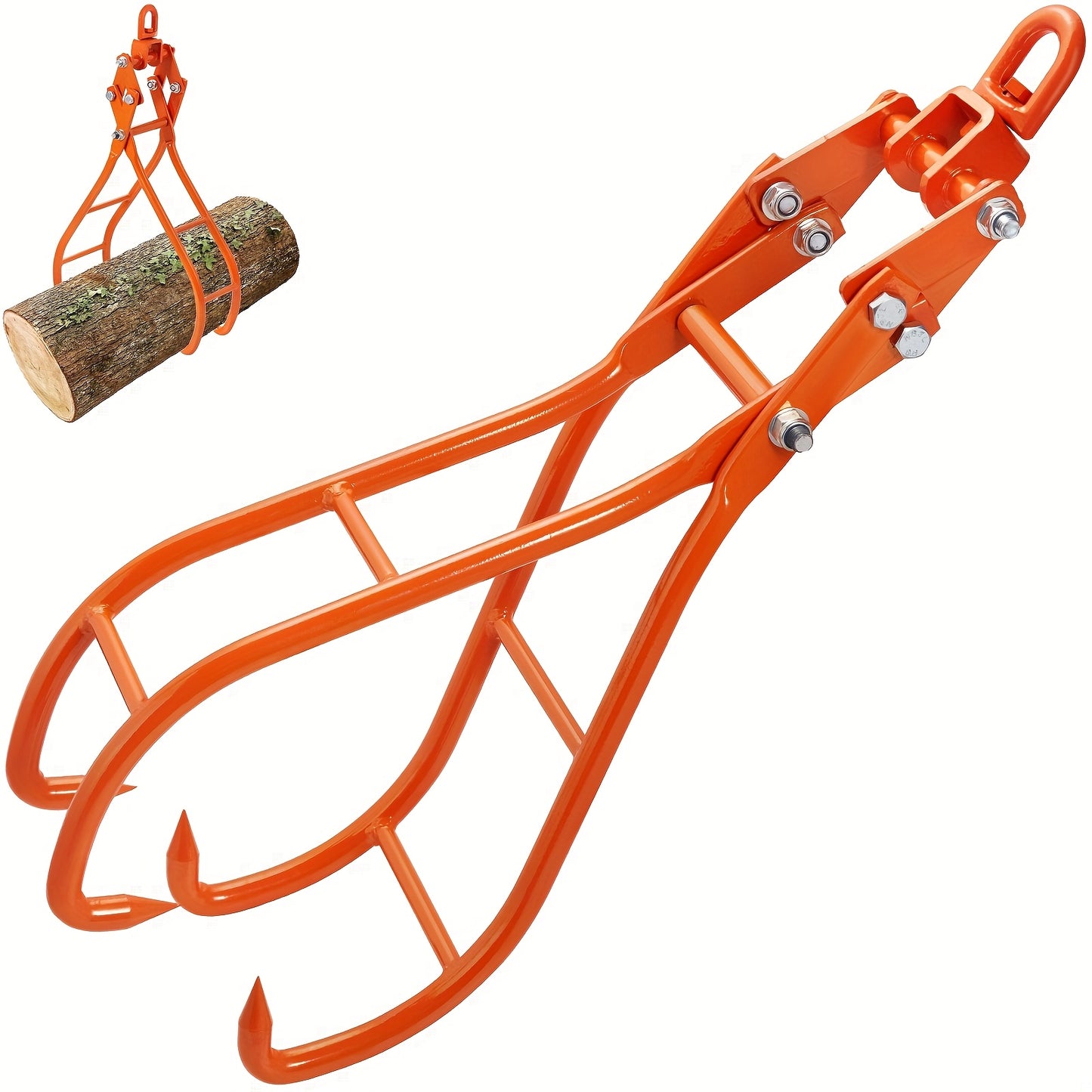 Hijsklem – Houtklem – Rotatieklem – Houtliftklem – Draaibare Klem – 71,12 cm – 360° Draaibaar – Heavy-Duty Staal Met Oranje Coating