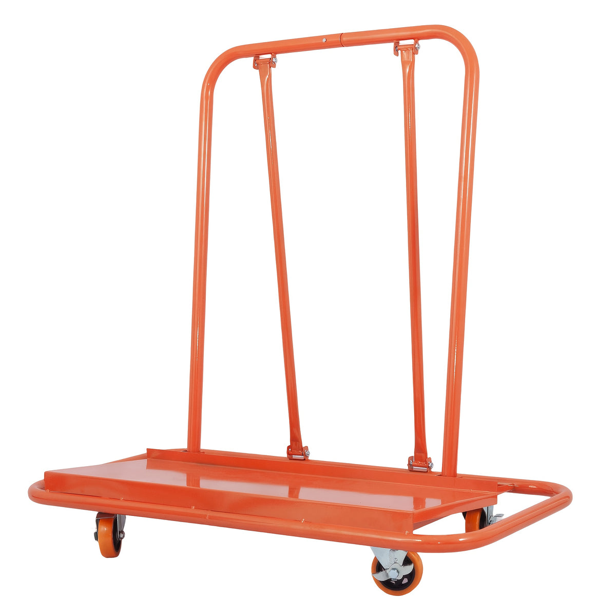 Plaatentrolley – Platenwagen – Rigips Trolley – Panelentrolley – Transportwagen – Draagvermogen 1000 kg – Robuust Stalen Frame – Oranje