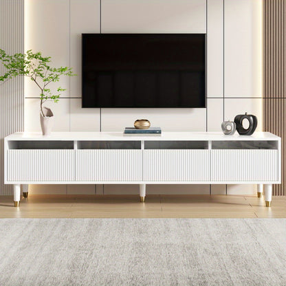 Television Stand | Contemporary TV Stand | 178 Cm Long | Sleek Design | Additional Storage Options | 4 Compartments | Perfect for The Lounge - Sturdy, Elegant, And Adaptable - QUORE