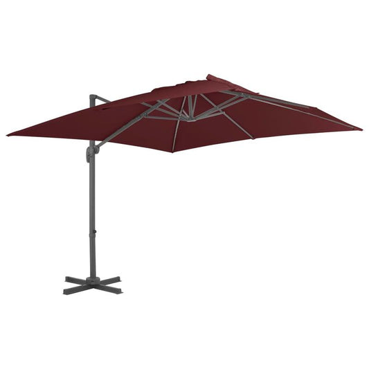 Zwevende Parasol – Hangende Parasol – Terrasparasol – Balkonparasol – 400x300 Cm – Kantelbaar – 360° Draaibaar