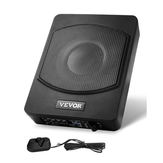 Subwoofer – Auto Subwoofer – Bass Speaker – Powered Subwoofer – Ultra Slanke 10 Inch Subwoofer – 120W RMS / 240W Pieken – Aluminium Behuizing & Onder Stoel Montuur