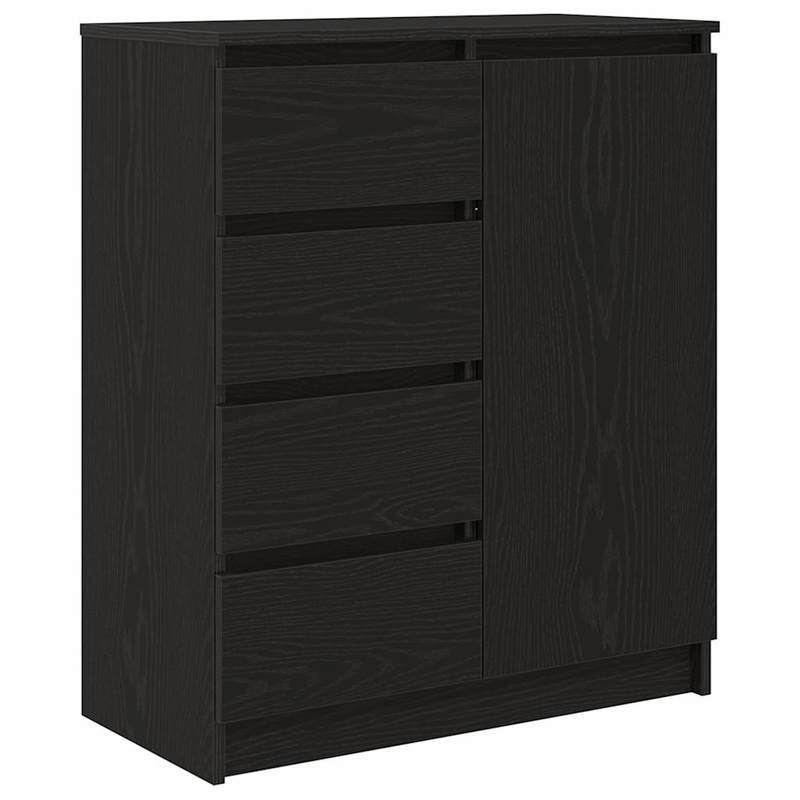 Buffetkast – Opbergkast – Dressoir – Kast – Sideboard – Zwarte Eikenlook – Lockable Laden – Compact 71x35x84 cm