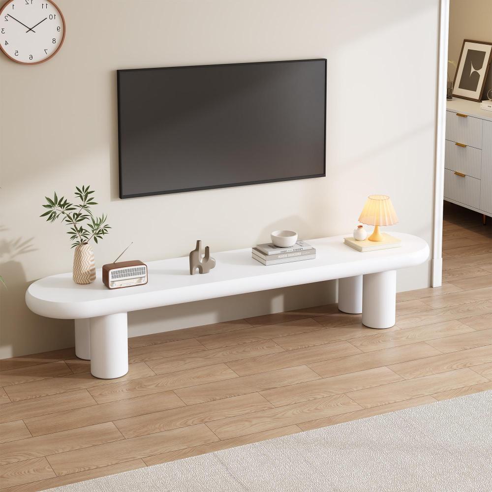 TV-kast – TV-meubel – Tv-dressoir – Mediameubel – Witte TV-kast – 160 x 40 x 40 cm – MDF met Houten Afwerking