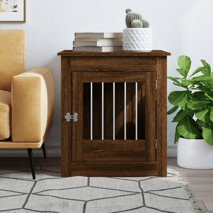 Hondenbench – Hondenkooi – Huisdier Bench – Dierenbench – Dierenkooi – Ruimtebesparend Design – Massief Hout Met Stalen Frame – Compact 64,5x80x71 cm – Modern Design – Voor Kleine Honden – Binnen en Buitengebruik