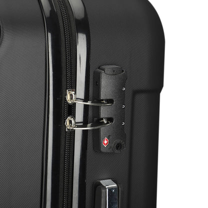 Koffer Set – Reiskoffers – Bagage – Trolley – Harde Koffer – ABS Hard Shell – 4 Zwenkwielen – TSA Combinatieslot – Zwart – M-L-XL