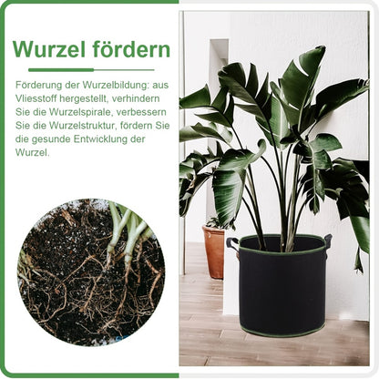 3/5 Stuks Ademend Plantenzak – 7 Gallon Grow Bags met Dubbele Handvatten – Stevig Nonwoven Materiaal voor Lage Stress Planttraining van Fruit, Groenten en Bloemen
