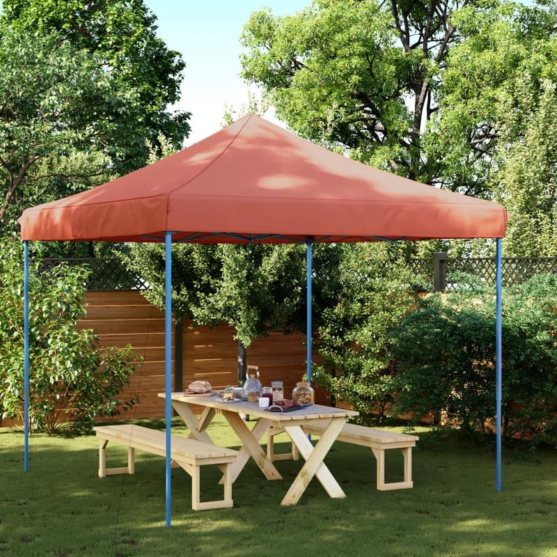 Partyzelt Faltbar Pop-Up Terrakottarot 292x292x315cm,  Party Tent, Popup Tent, Terracotta Roof, Popup Canopy, Party Shelter, Outdoor Enthusiasts, Backyard Parties