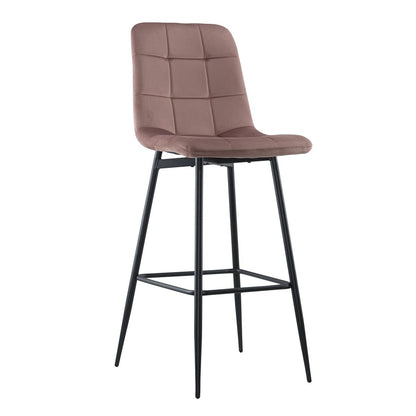 Velours Fauteuils – Velvet Stoelen – Lounge Stoelen – Relaxfauteuils – Zithoeken – Set Van 2 Antique Pink – Zwart Houten Frame – Comfortabele Rugleuning Met Voetensteun